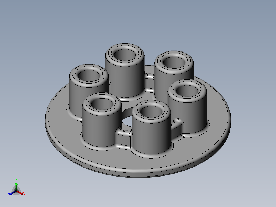 压力盘正等轴测图