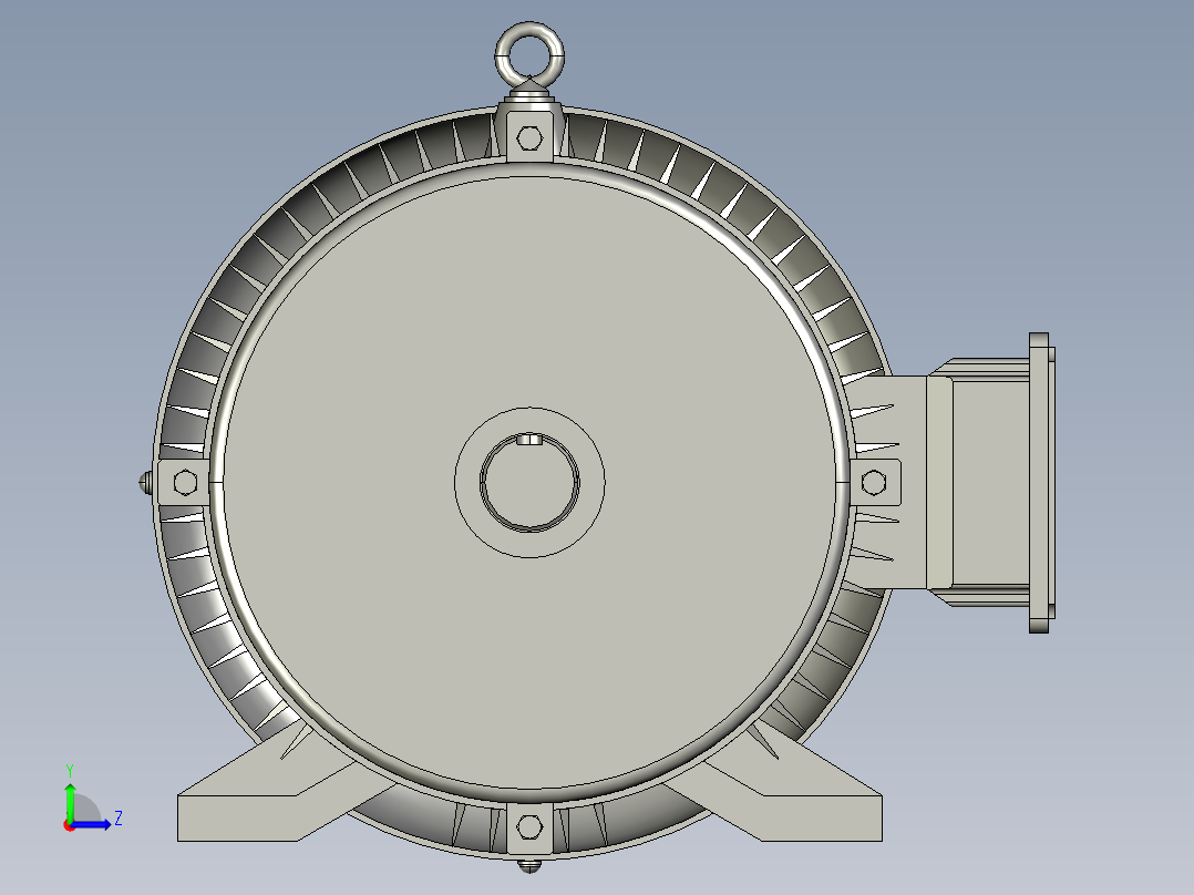 带底脚无凸缘电机280S左视图