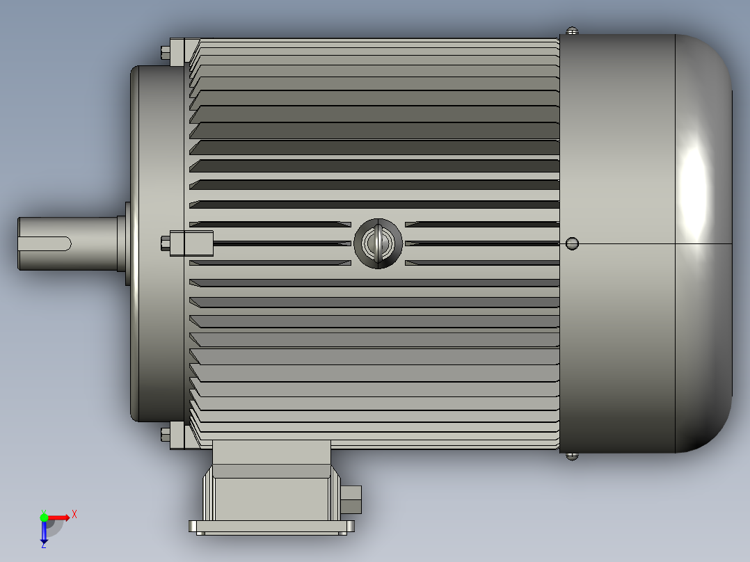 带底脚无凸缘电机280S俯视图