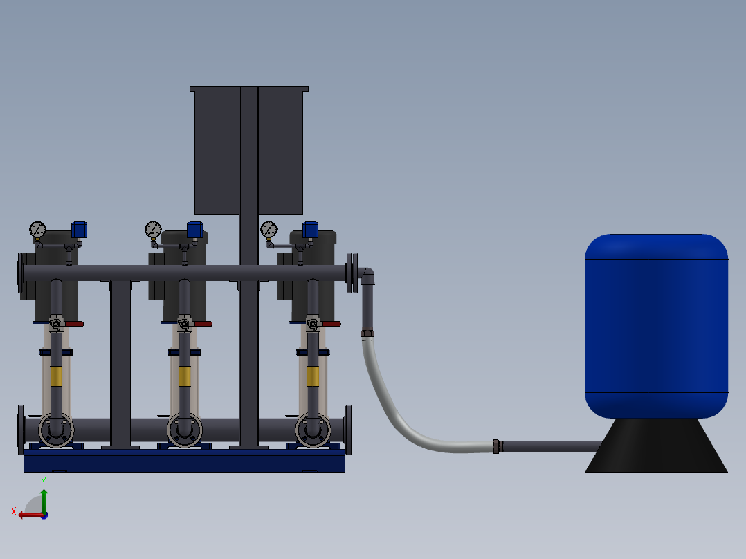 浓硫酸离心泵后视图