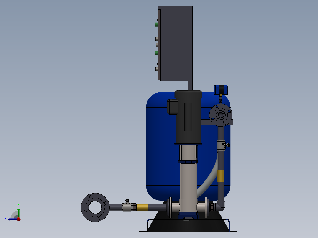 浓硫酸离心泵右视图