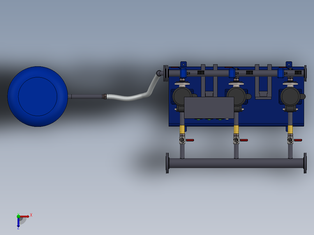 浓硫酸离心泵俯视图