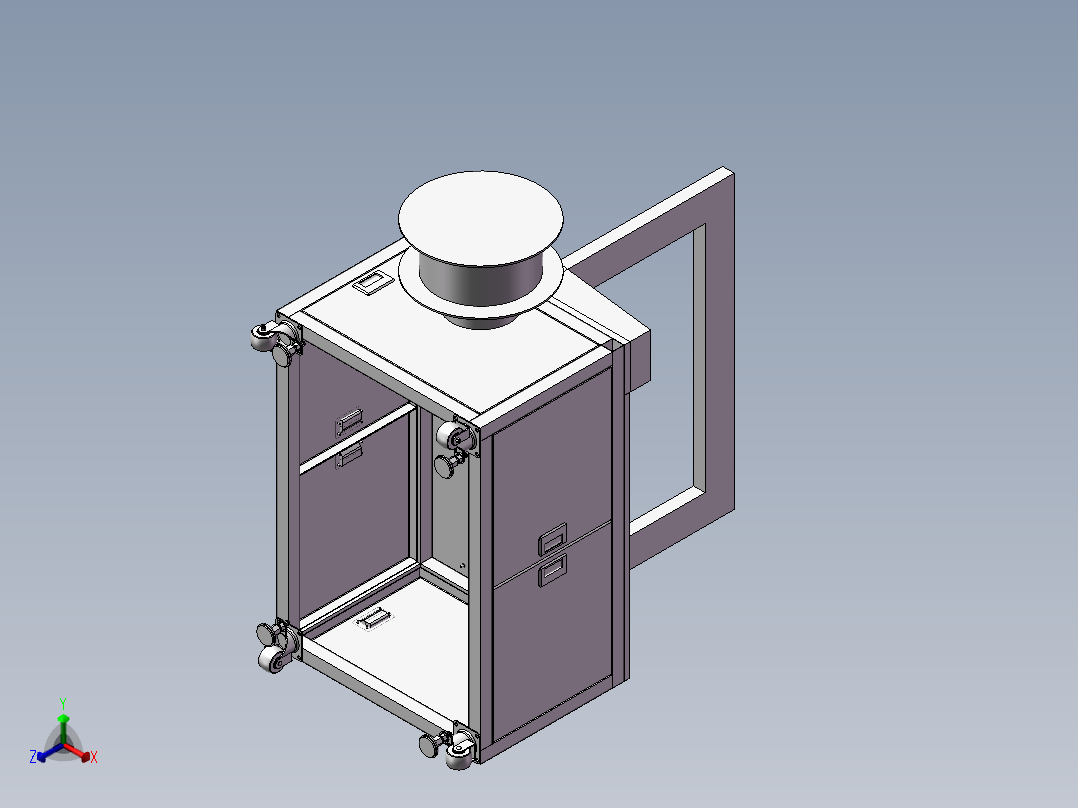 全自动无人化打包机捆扎机正等轴测图