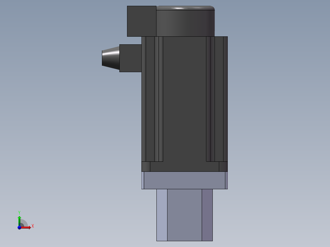 64-TB-(1000w电机+联轴器+64马达法兰盘+64TB马达座)前视图