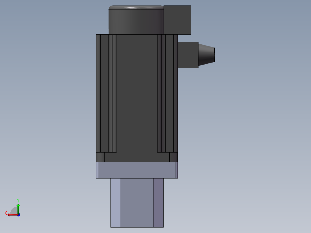 64-TB-(1000w电机+联轴器+64马达法兰盘+64TB马达座)后视图