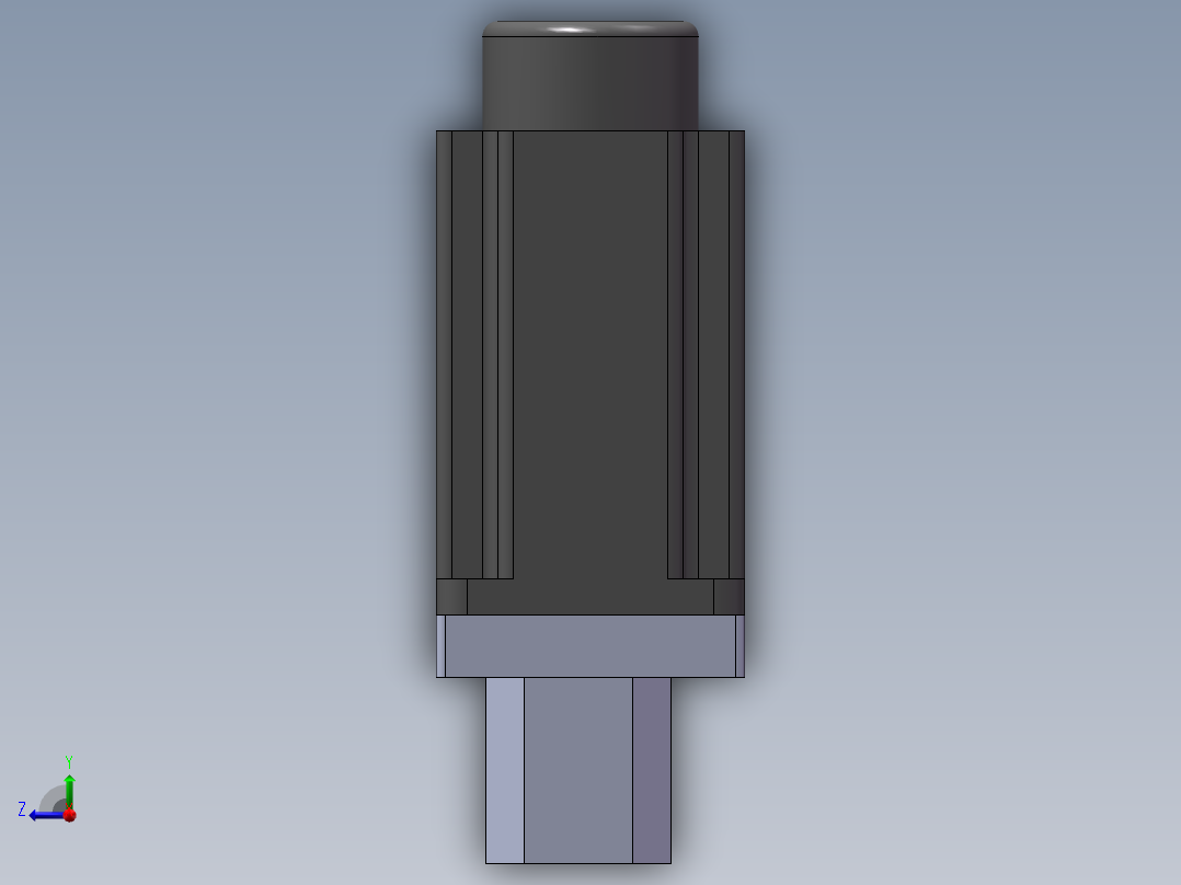 64-TB-(1000w电机+联轴器+64马达法兰盘+64TB马达座)右视图