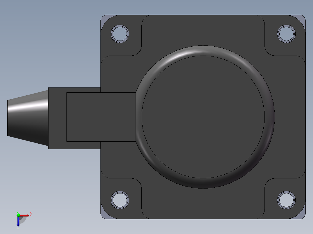 64-TB-(1000w电机+联轴器+64马达法兰盘+64TB马达座)俯视图