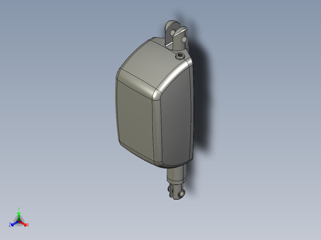 上银线性制动器LAN2_STEP正等轴测图