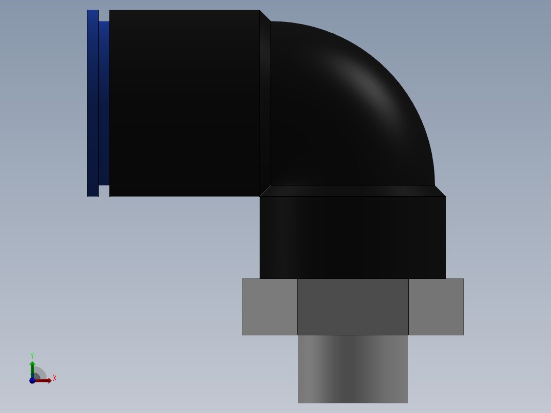 Ø10 x 1-8G COTOVELO 90° MACHO GIRAT. (C02471018)前视图