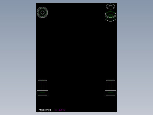 定位配件2311(D)-2D多系列多零件图纸模型