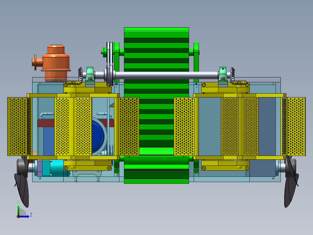 清洁船设计三维左视图