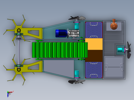 清洁船设计三维俯视缩略图