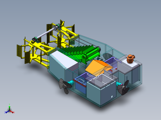 清洁船设计三维正等轴测缩略图