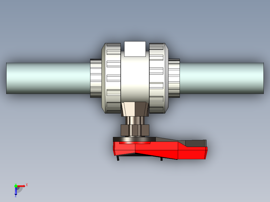 [PVC x PVC_FPM] 双载T546球阀Double Contained T546 Ball Valve俯视图