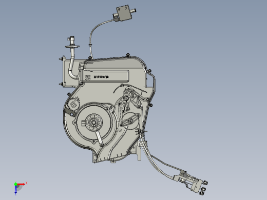 右舵暖风机总成俯视缩略图