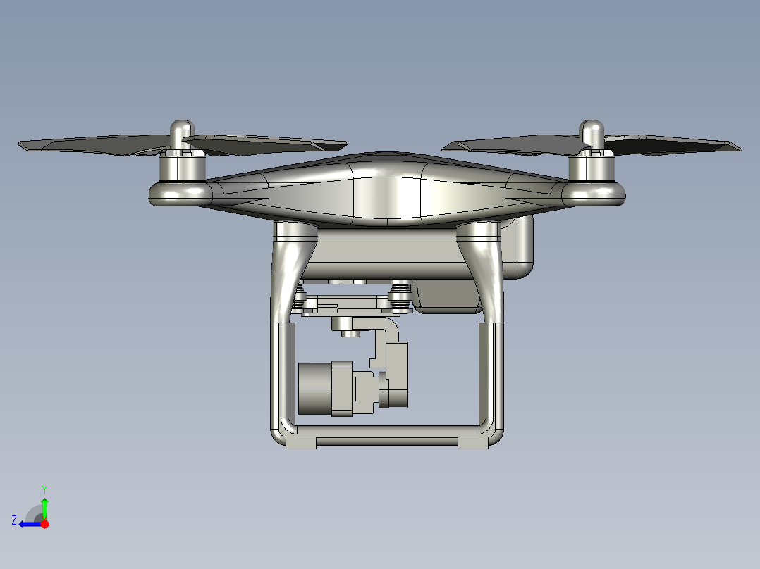 大疆精灵3无人机右视图