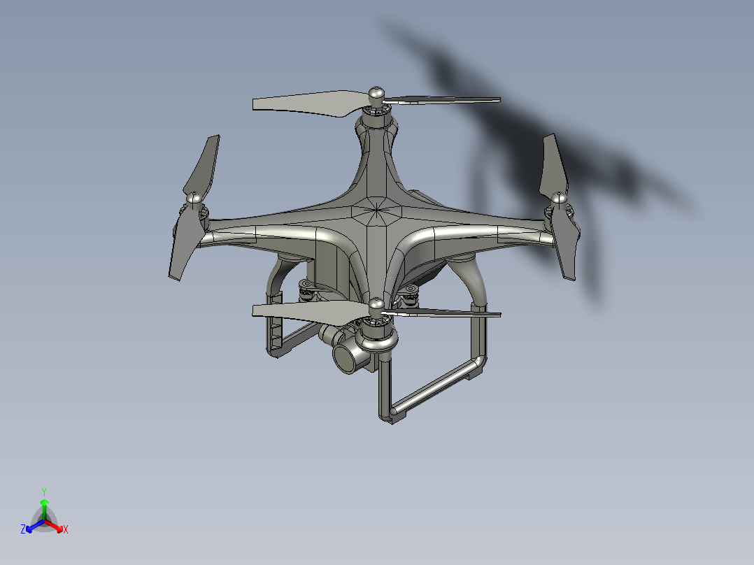 大疆精灵3无人机正等轴测图