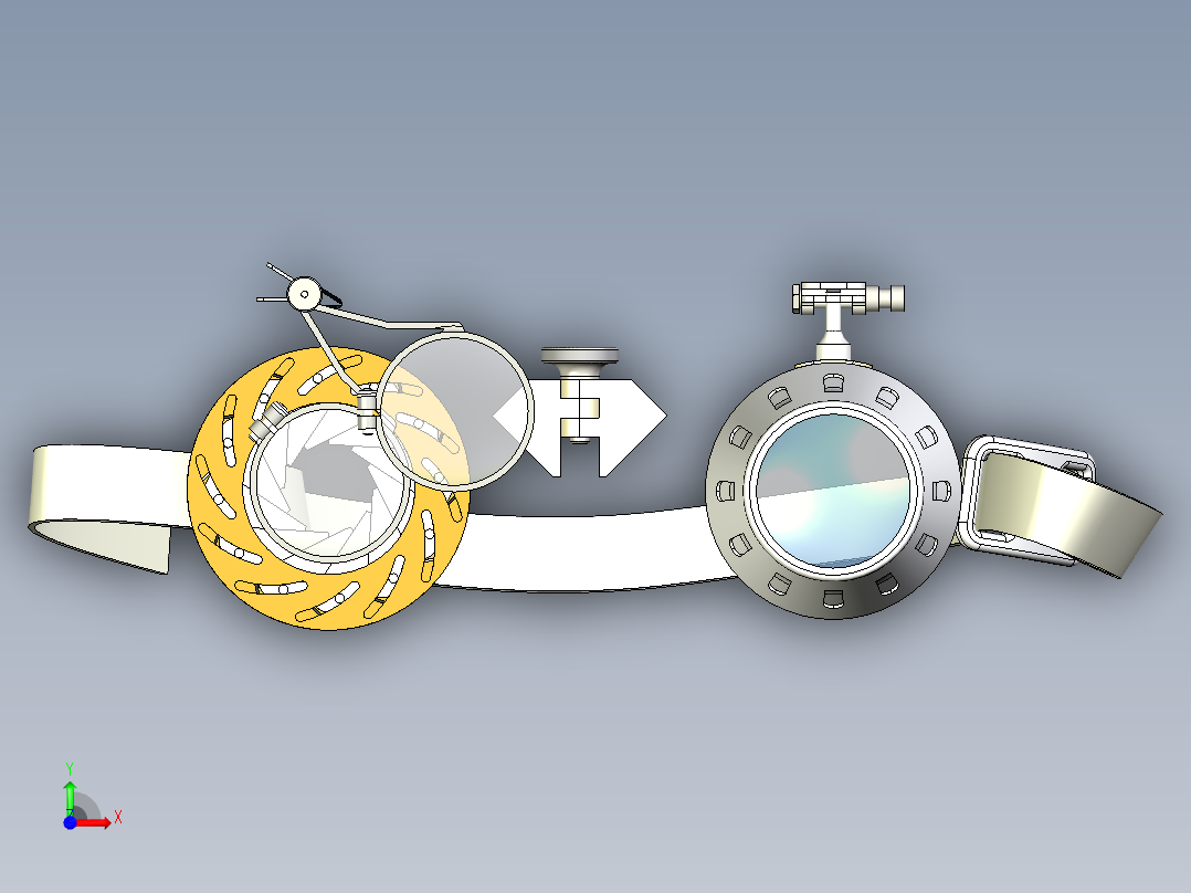 蒸汽朋克护目镜前视图