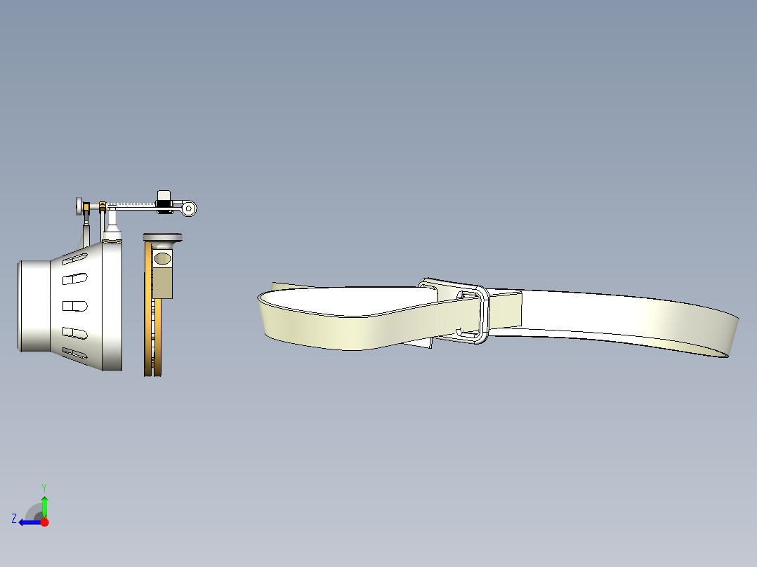 蒸汽朋克护目镜右视图