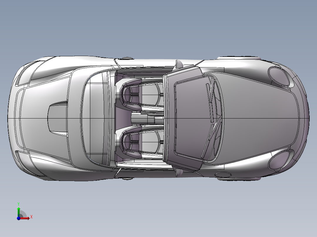 敞篷的小汽车前视图