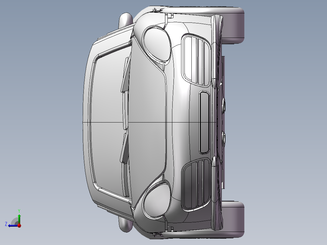 敞篷的小汽车右视图