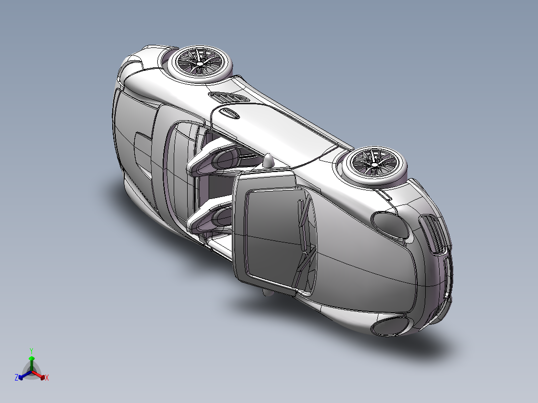 敞篷的小汽车正等轴测图