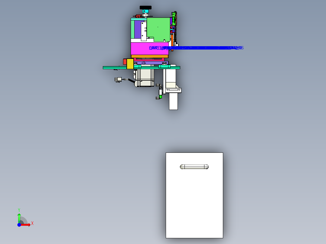 FPC高速凸轮插针机Creo7前视图