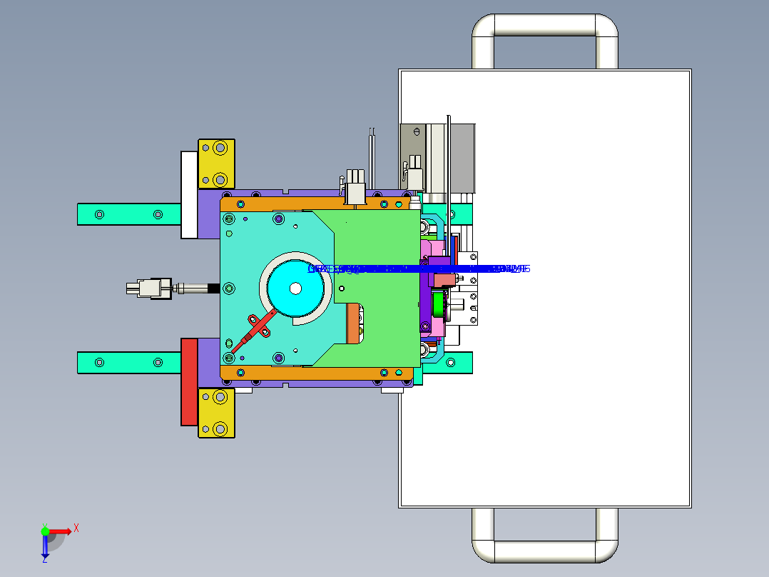 FPC高速凸轮插针机Creo7俯视图