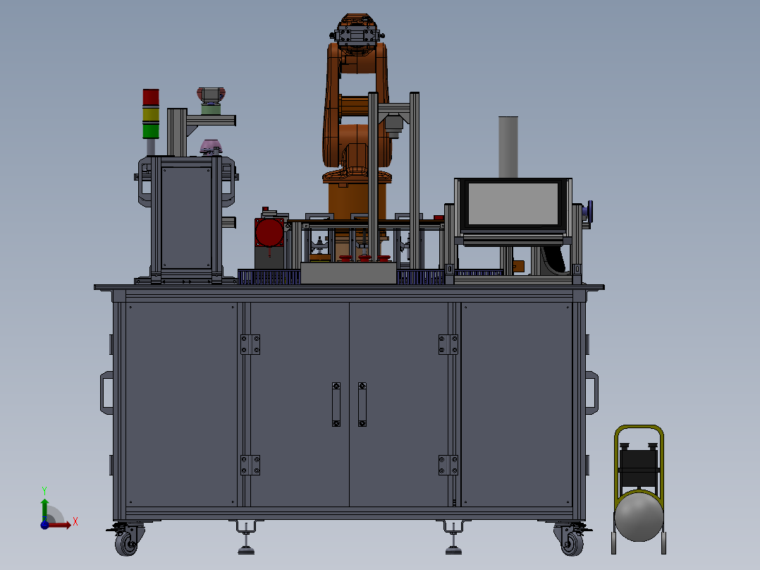ABB桌台三维应用sw11前视图