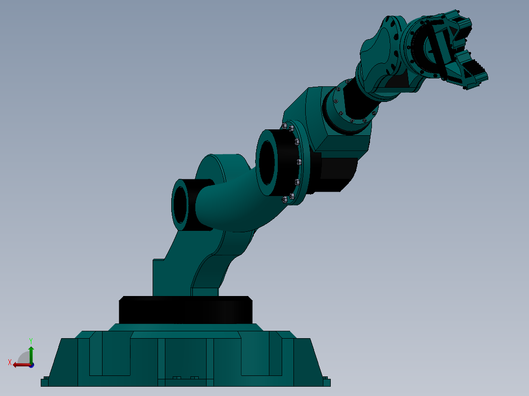 4轴机械臂后视图