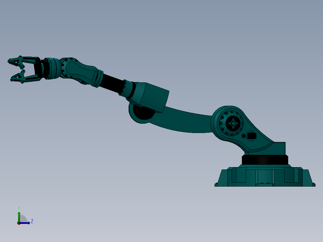 4轴机械臂左视图