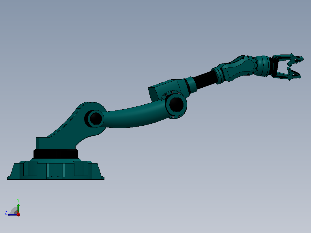 4轴机械臂右视图
