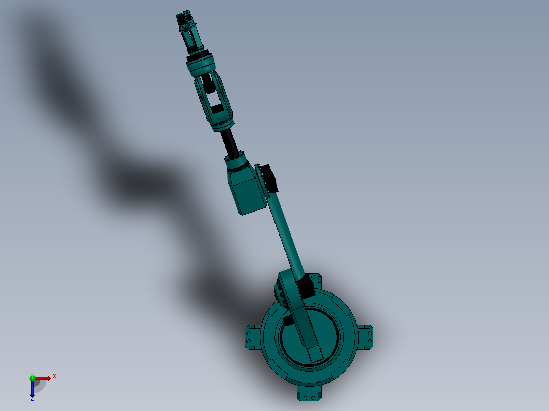 4轴机械臂俯视图