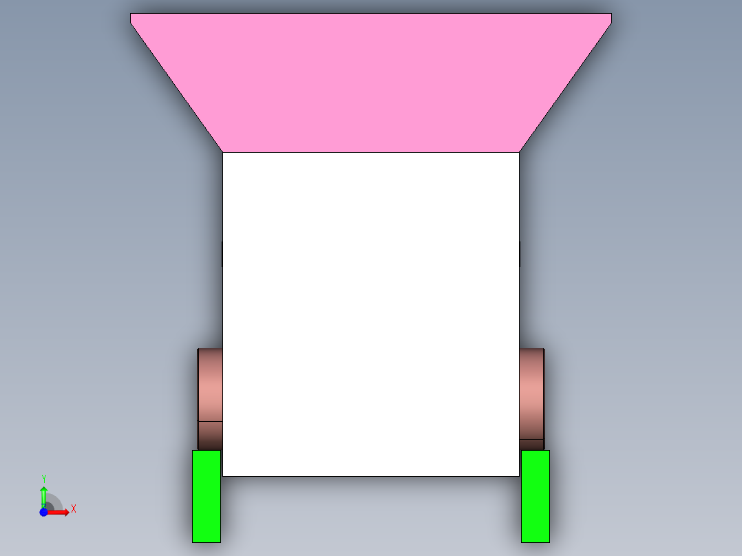 轨道输送智能小车设计前视图