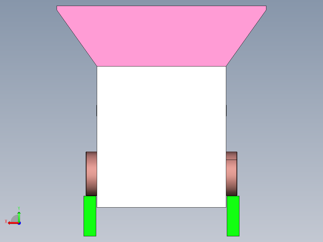 轨道输送智能小车设计后视图