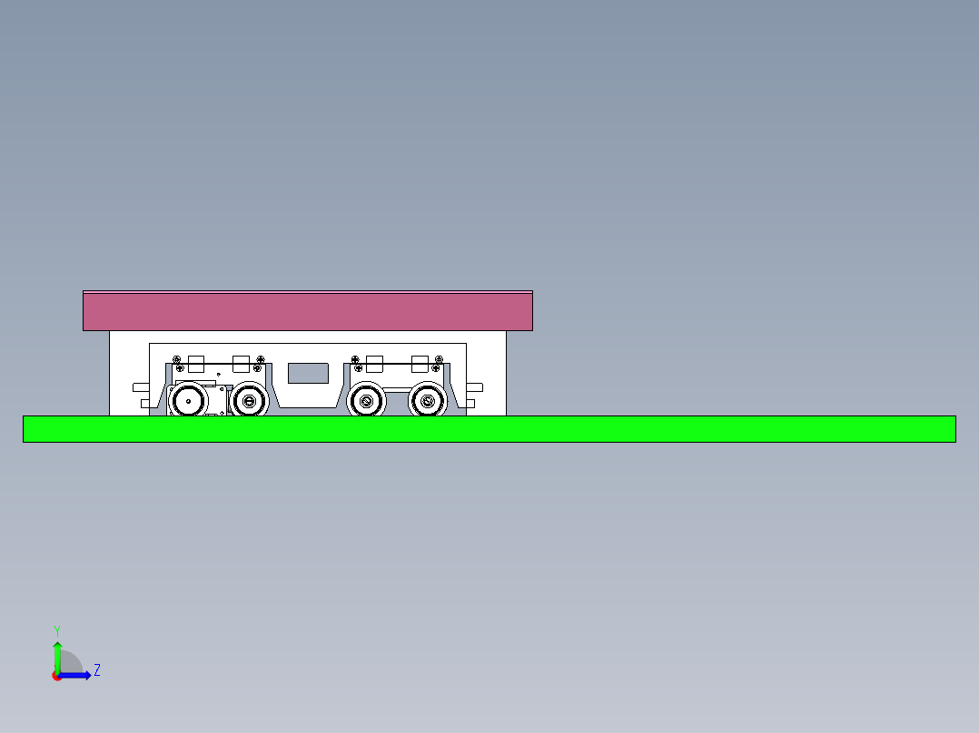 轨道输送智能小车设计左视图