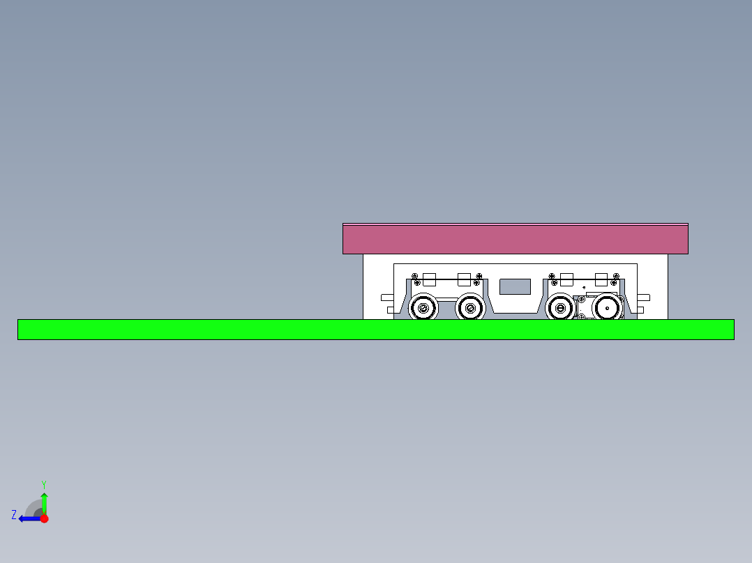 轨道输送智能小车设计右视图