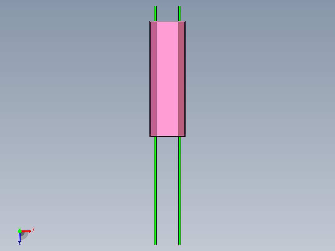 轨道输送智能小车设计俯视图