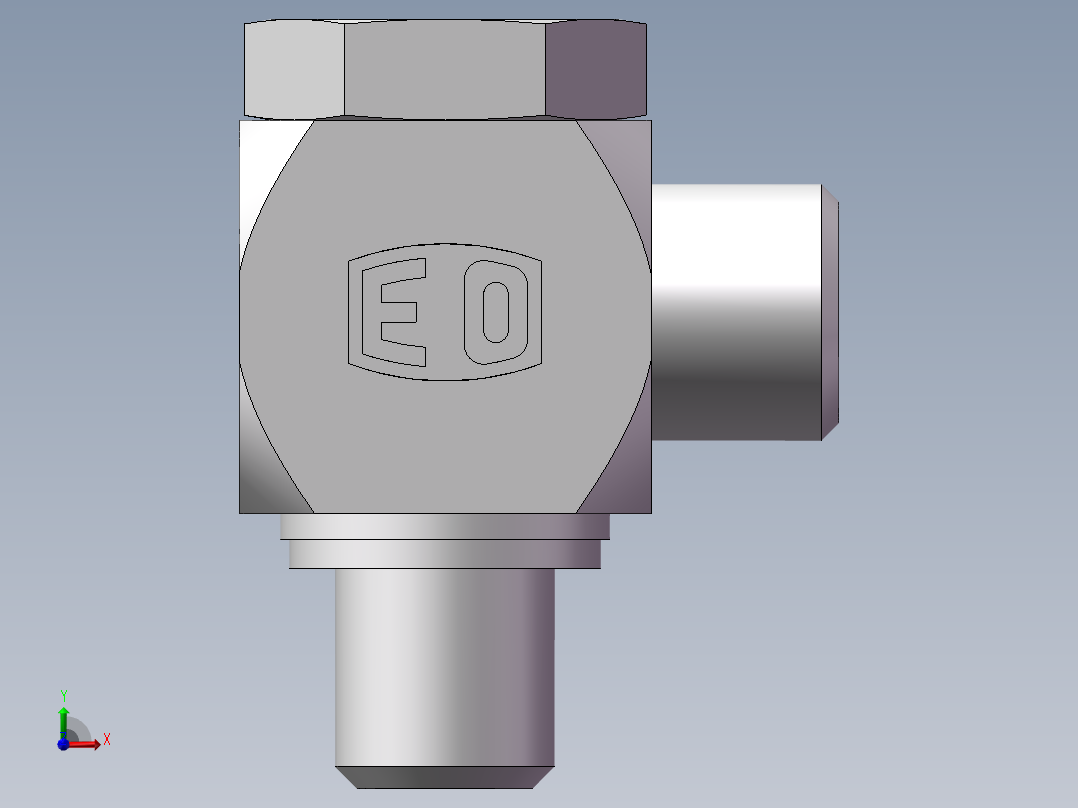 铰接式90度接头、1CI-14-12前视图