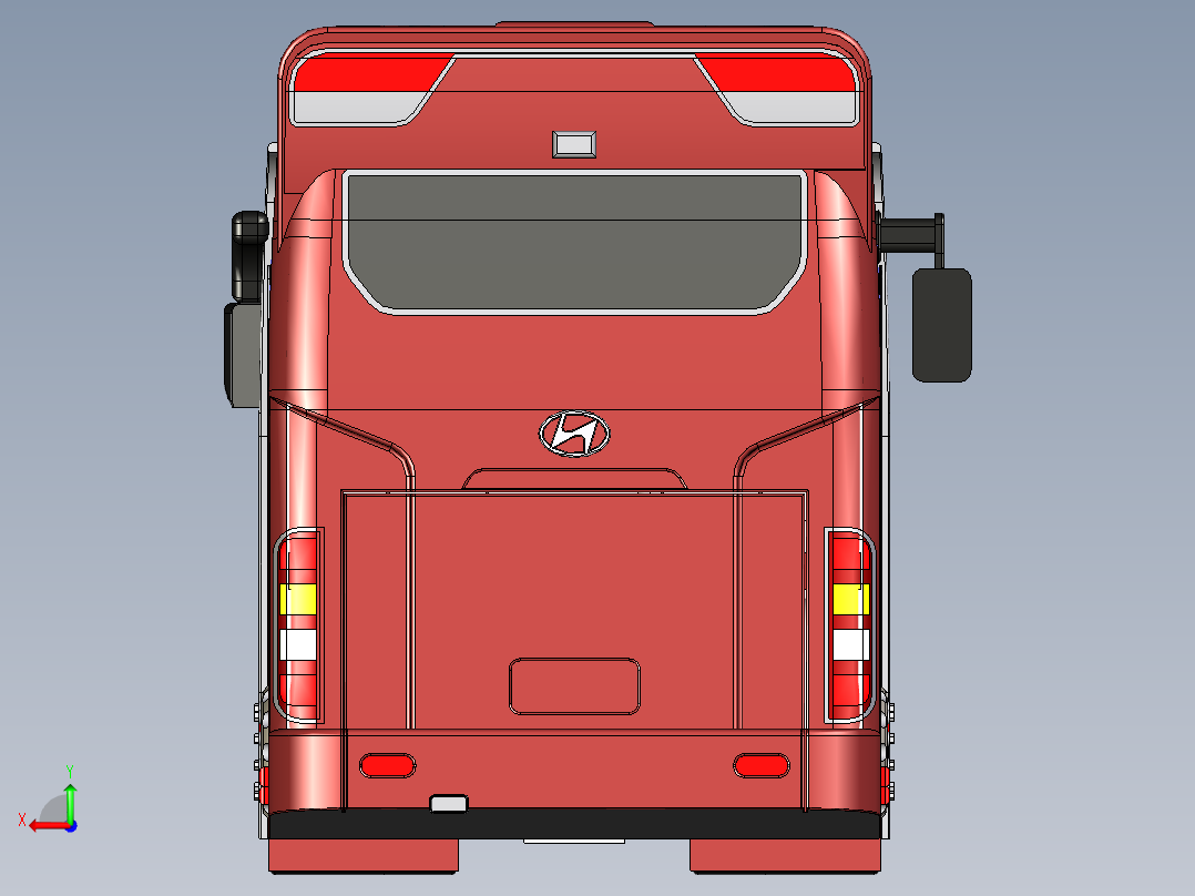 客车、公交车、代环球专线后视图