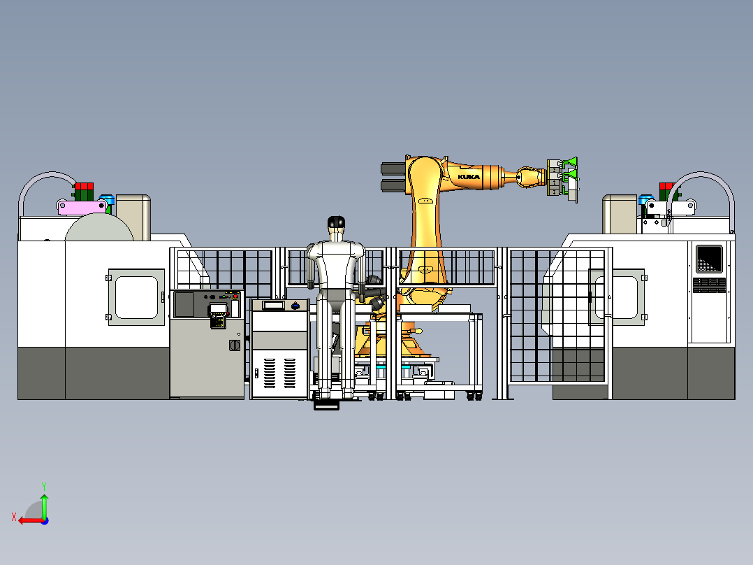 模具自动化加工产线案例后视图