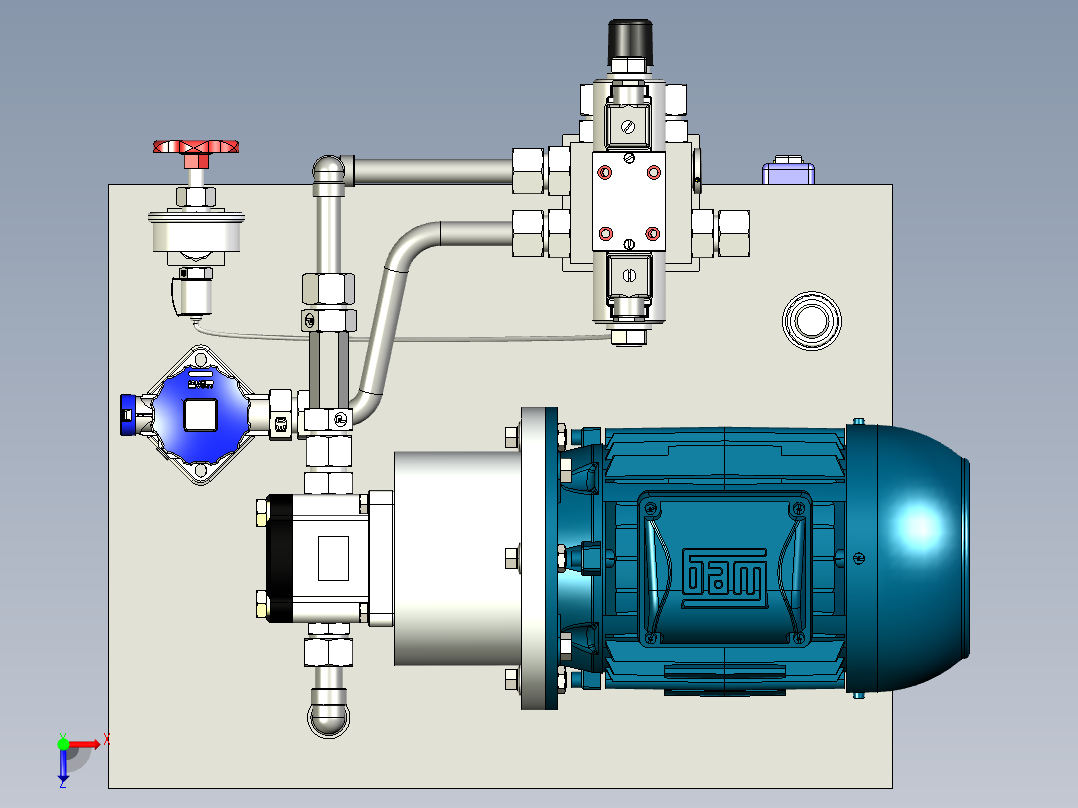 B3004117-简易液压动力单元液压泵站俯视图