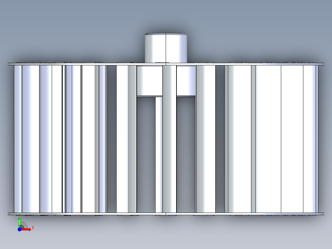 管道风扇前视图