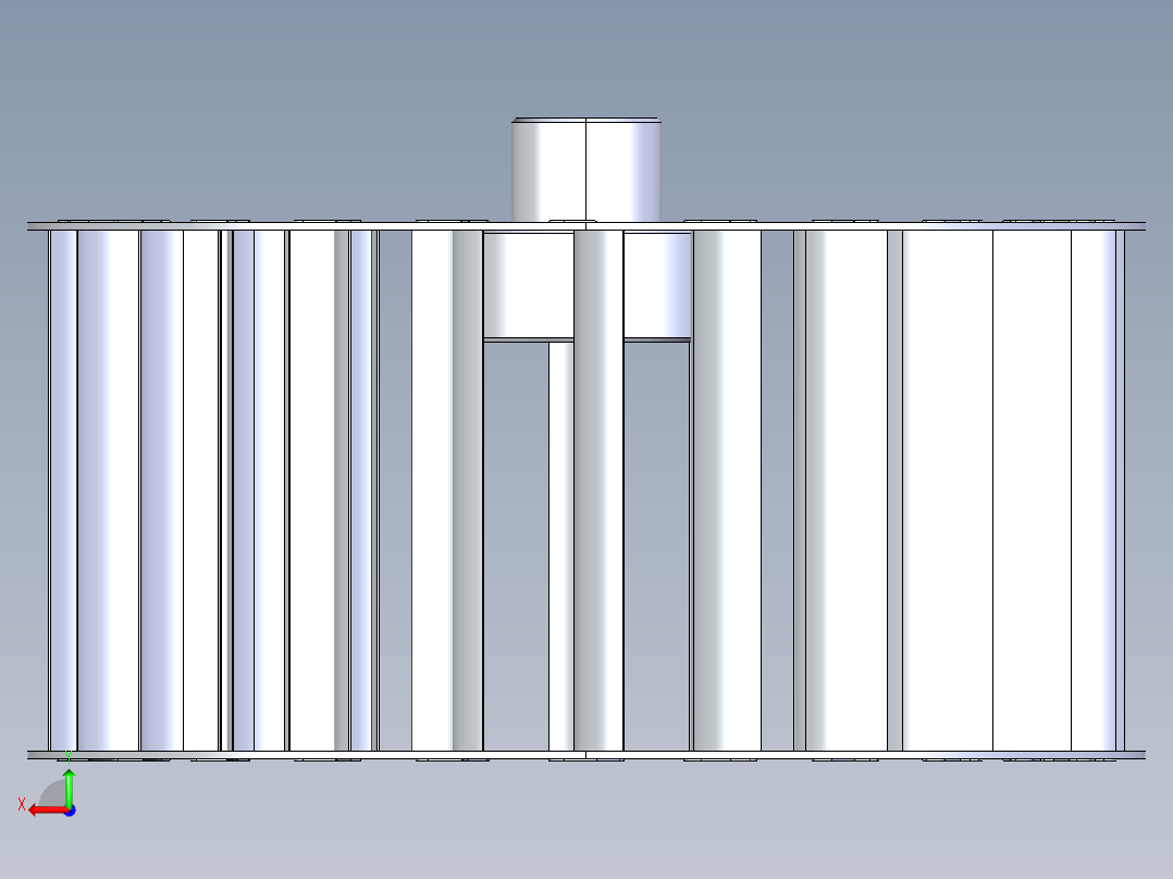 管道风扇后视图