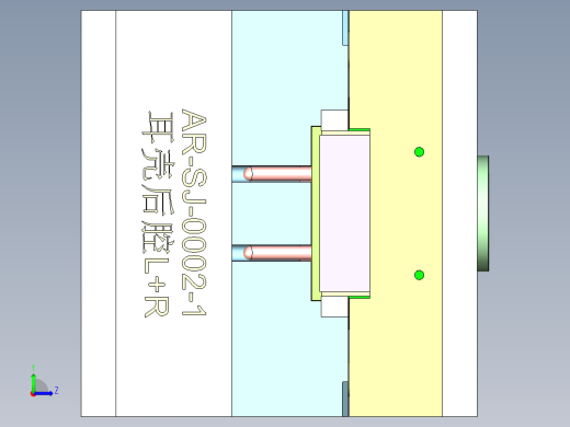 一款TWS耳机模具左视缩略图