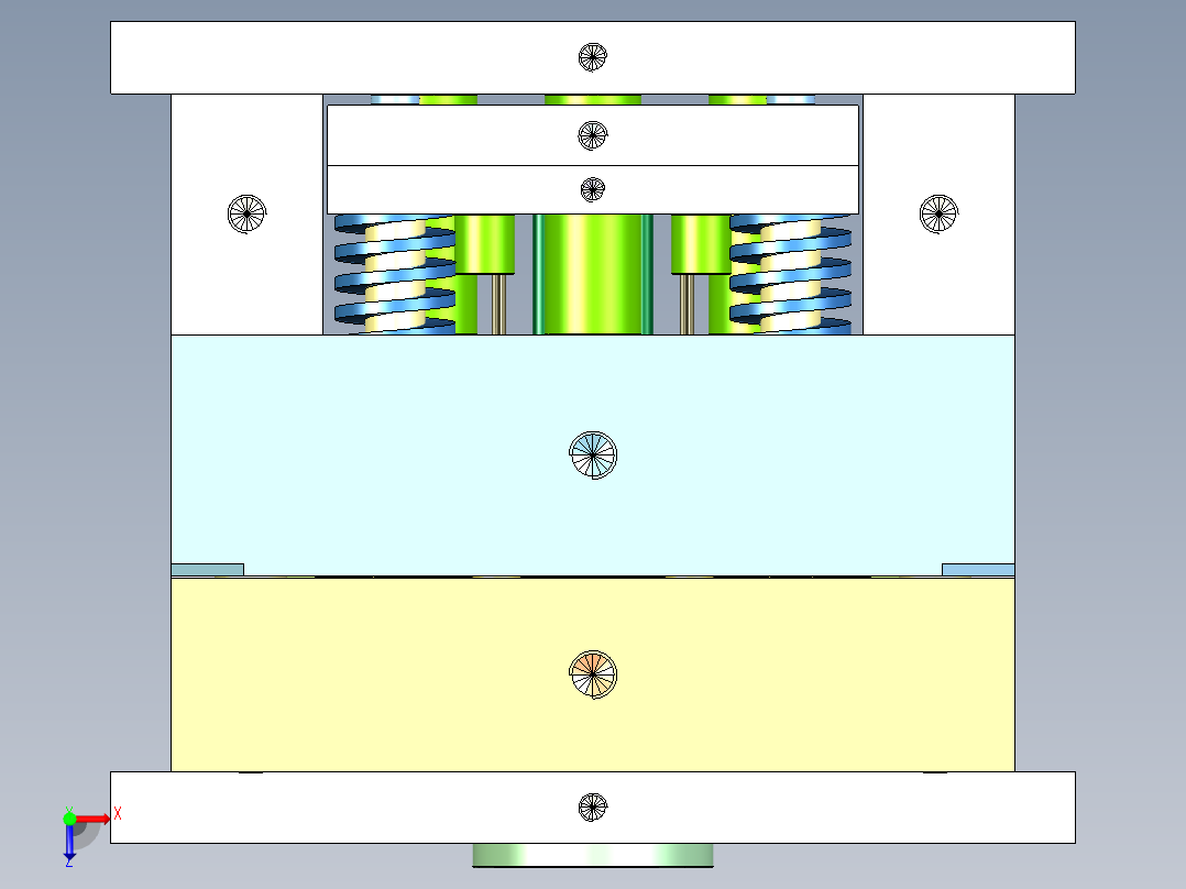 一款TWS耳机模具俯视图
