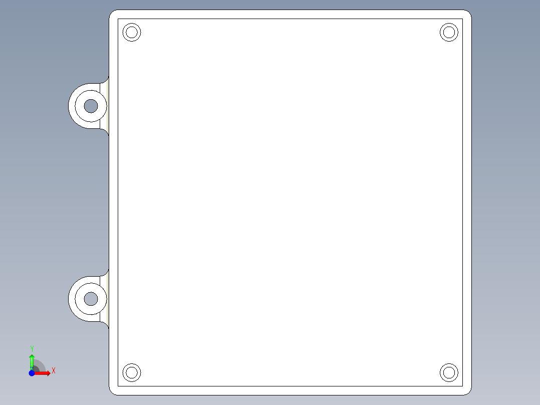 外壳继电器3D模型前视图