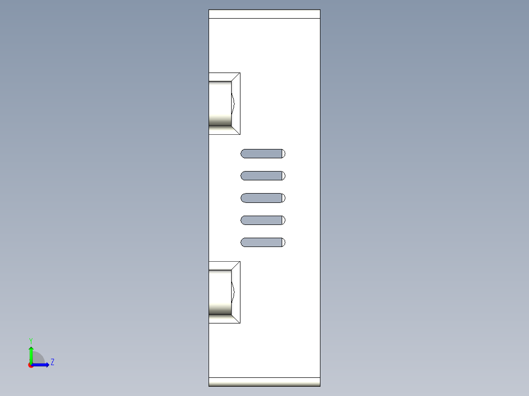 外壳继电器3D模型左视图