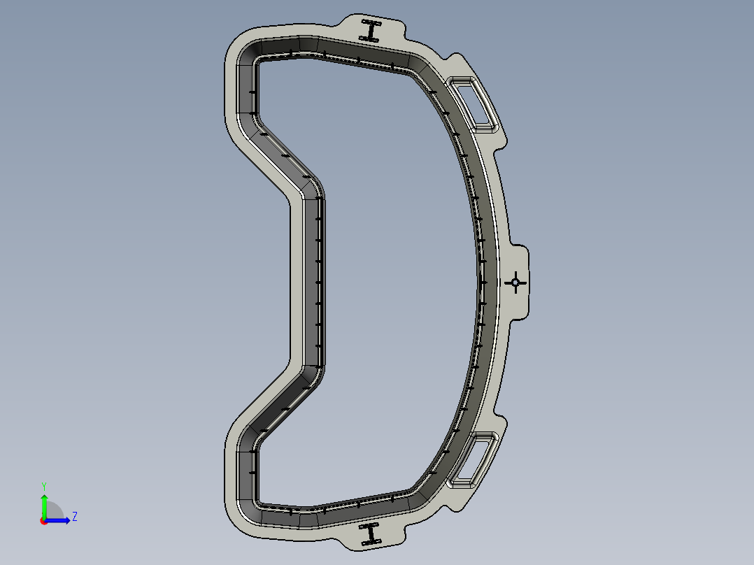 仪表组盖左视图