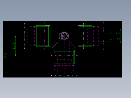 PARKER管接头EO Union tee T08LL71_front